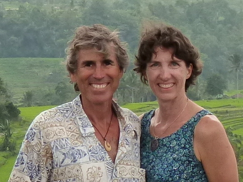 A picture of the smiling couple who own yacht Migration in Bali in 2012